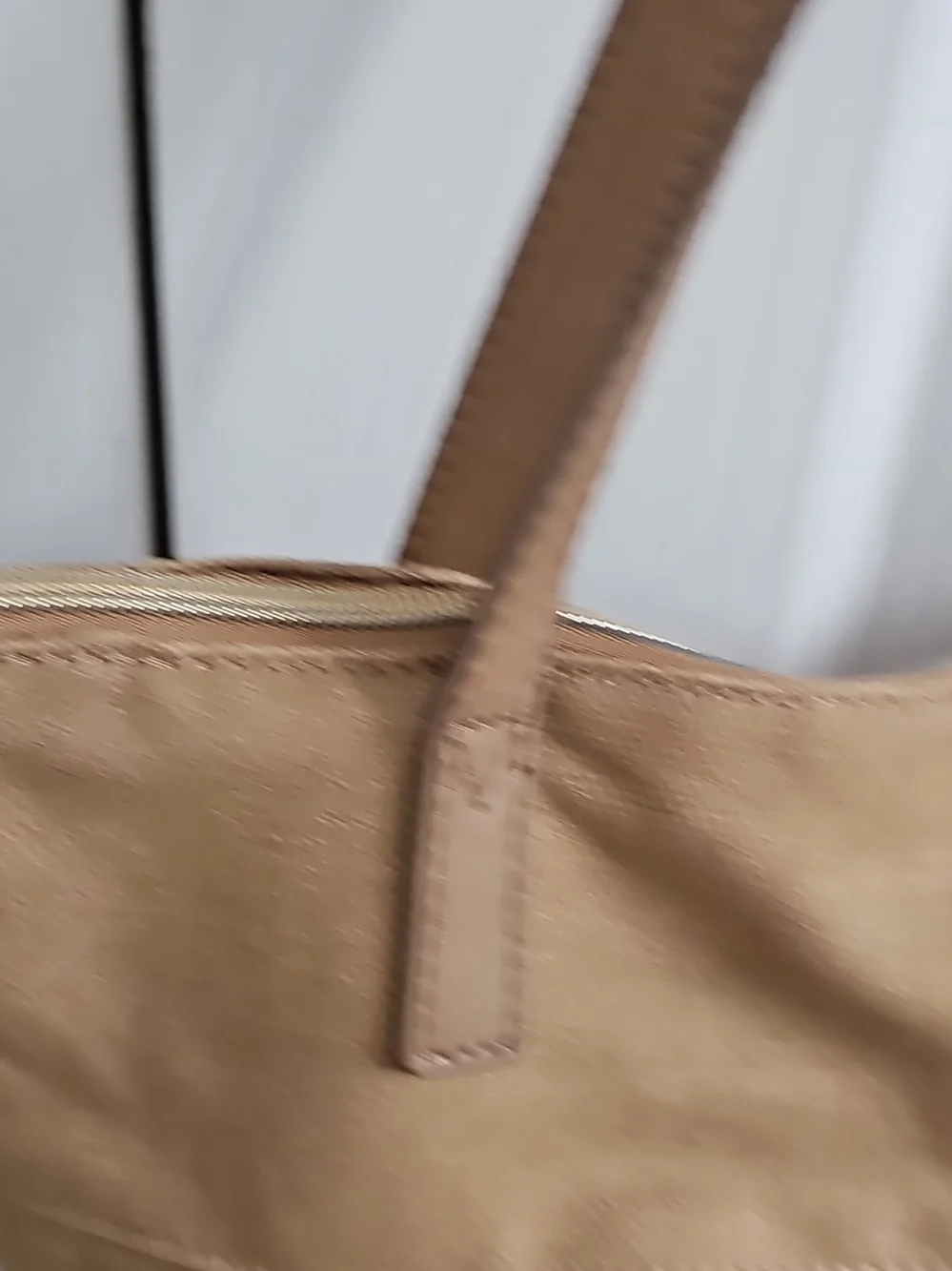 Relic Tan Tote with Cream Floral Appliqué